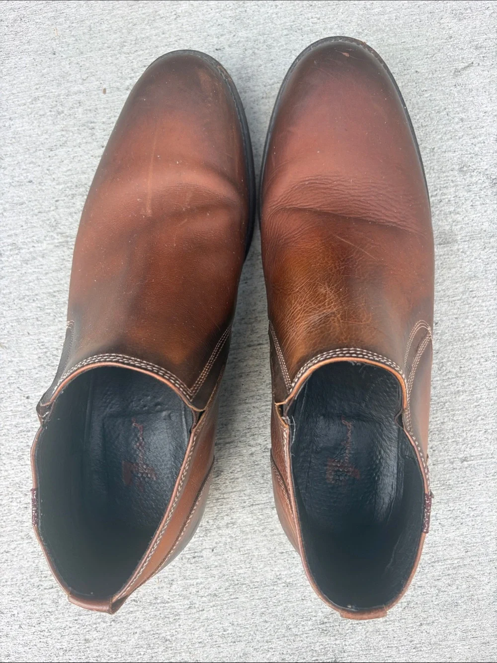 Men's Brown Leather Chukka Boots - Casual Pull-On Style